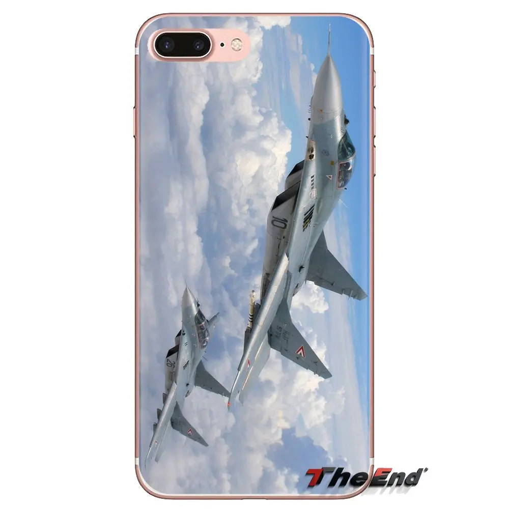 For iPod Touch Apple iPhone 4 4S 5 5S SE 5C 6 6S 7 8 X XR XS Plus MAX Mig 29 Fighter Aircraft Wallpaper Silicone Phone Skin Case |