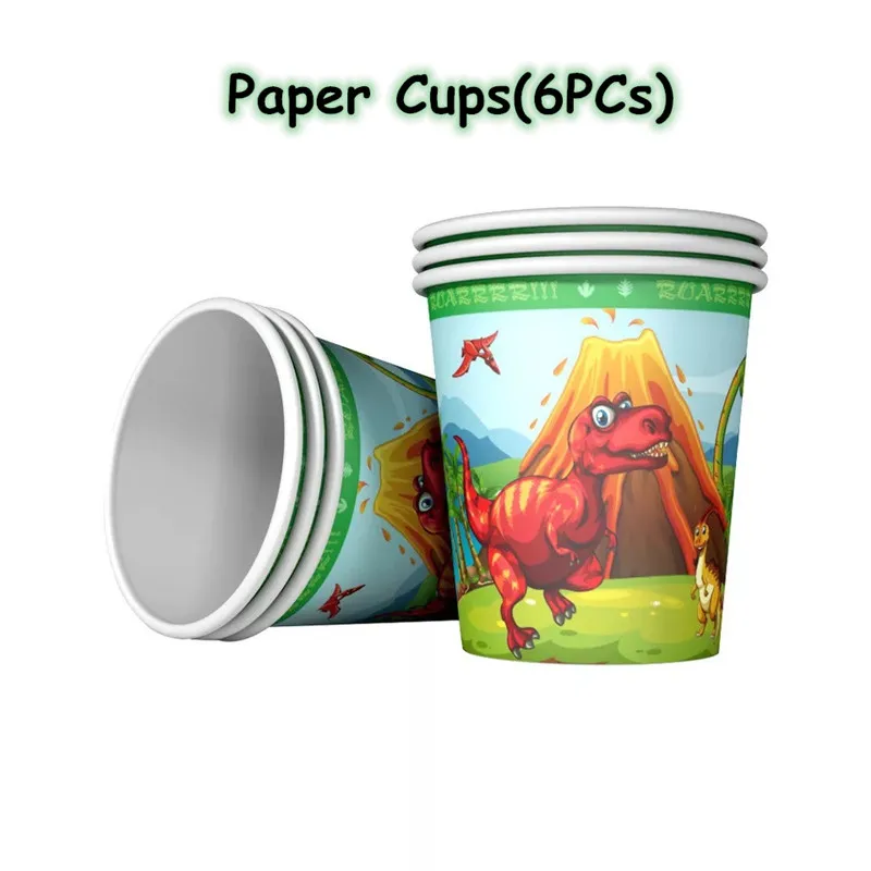 Динозавр вечерние тема чашка тарелка скатерть шляпа флаг салфетка посуда наборы