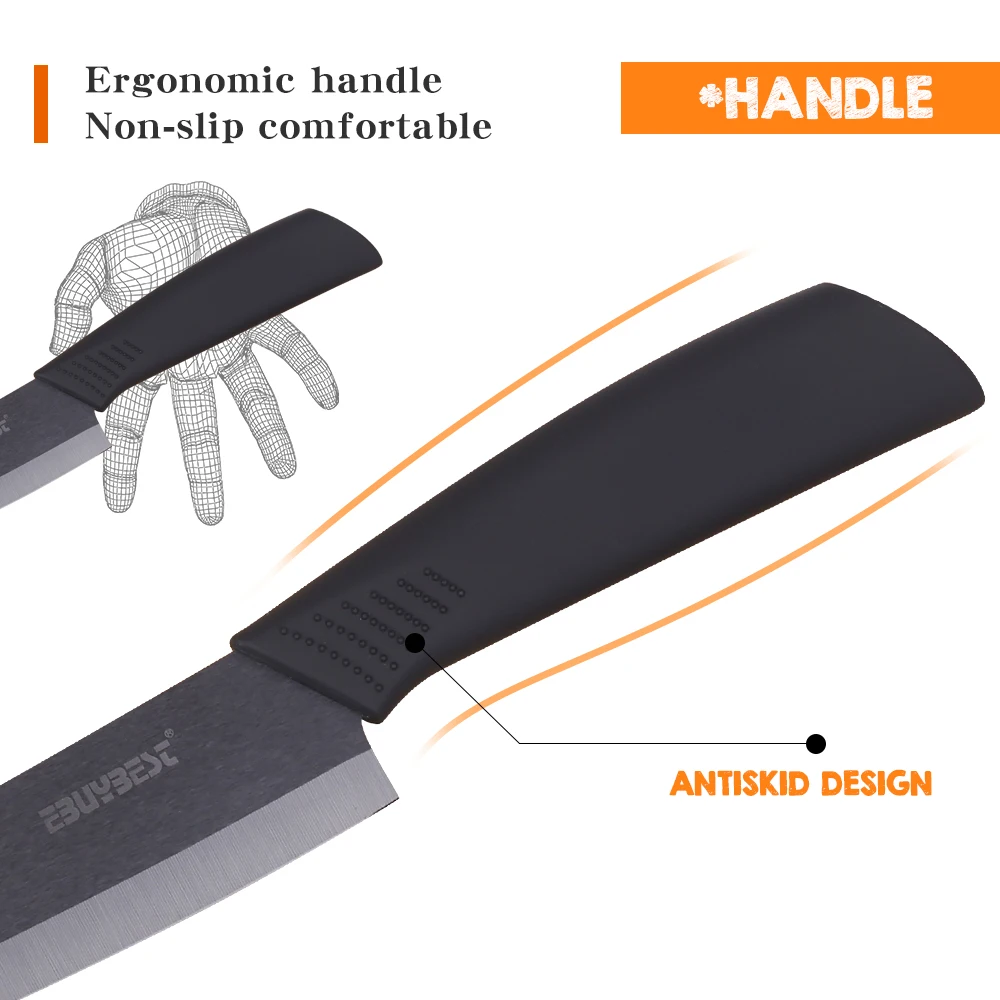 Kitchen Knives Ceramic Knives Cook 3 4 5 6 inch+ Peeler Zirconia Black Blade Paring Fruit Vege Chef Ceramic Knife Set