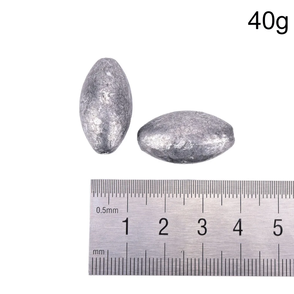 40g 10 шт./упак. высокое качество 5 г/10 г/20 г/30 г/40 г для рыболовного грузила яйцо грузило, Высокое Качество Скольжения Грузило, высокое качество пресс-форм в форме оливы Вес - Цвет: 40g