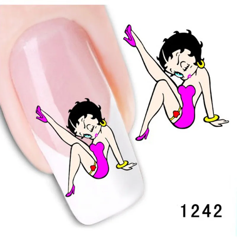 AddFavor 4 шт. стикер для дизайна ногтей Мультяшные животные бабочка сексуальная