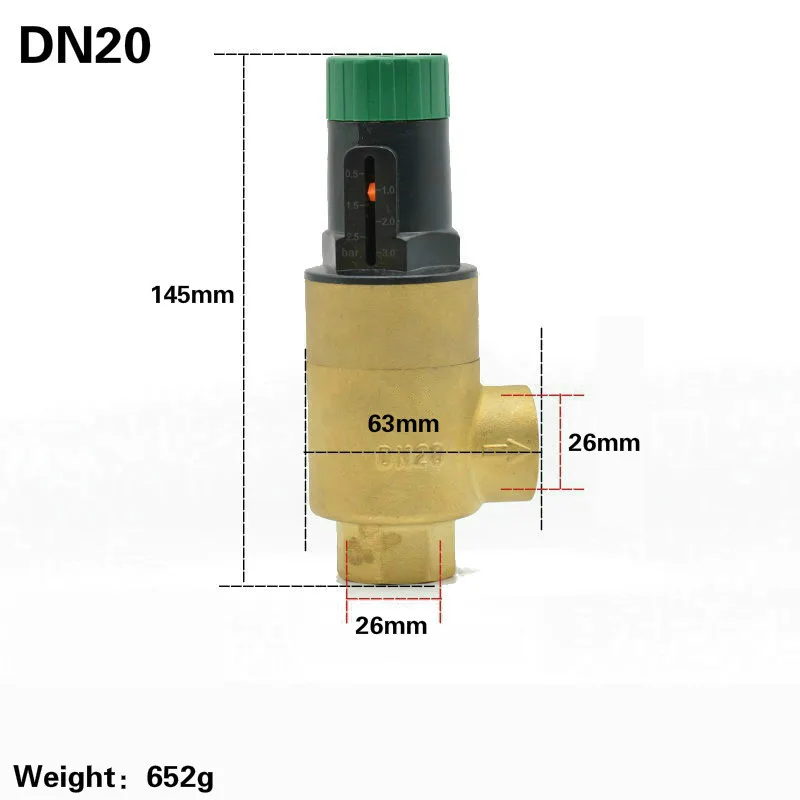 DN20/25/32 pressure differential bypass valve Adjustable automatic value Self contained proportional 1.0 3.0 bar | Обустройство дома