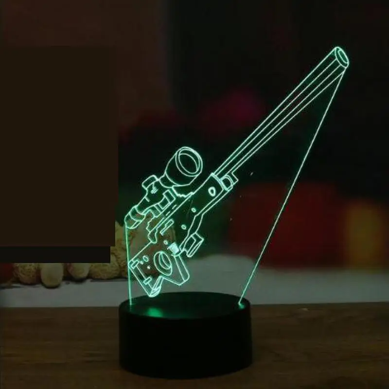 3d Led Ночник настольный светильник 7 цветов сенсорный пульт дистанционного управления 3d Led Настольная лампа визуальный креативный подарок маленькие настольные лампы - Цвет абажура: 7 color change