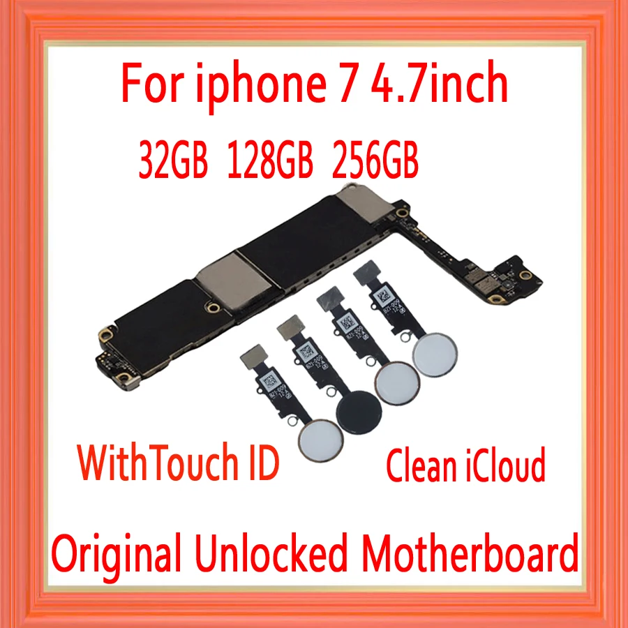 100% оригинальная разблокированная материнская плата для iphone 7 4 дюйма с сенсорным