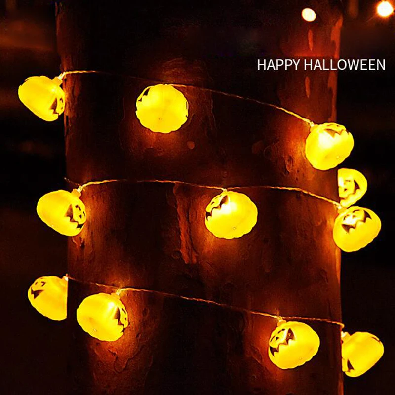 1 шт./лот украшения для вечерние светодиодная гирлянда Pumkin со штепсельной вилкой