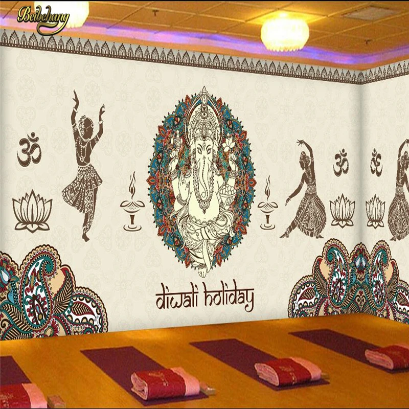 Фотообои beibehang с изображением индийского мифологического слона Настенные обои