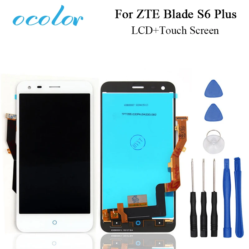 ЖК дисплей и сенсорный экран ocolor для ZTE Blade S6 Plus дигитайзер в сборе Замена с