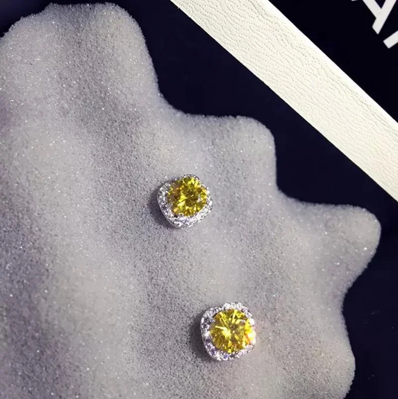 Роскошные Синие квадратные серьги-гвоздики GL из циркония свадебные женские