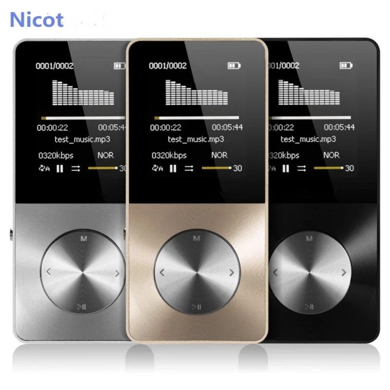 Нико Портативные Hi Fi плееры металла MP3 плеер 16 ГБ 8 4 Mini USB с 30 часов воспроизведения