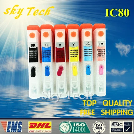 

Empty Refillable Cartridge suit IC80 , suit for Epson EP-707A EP-977A3 EP-807A etc , with ARC Chips