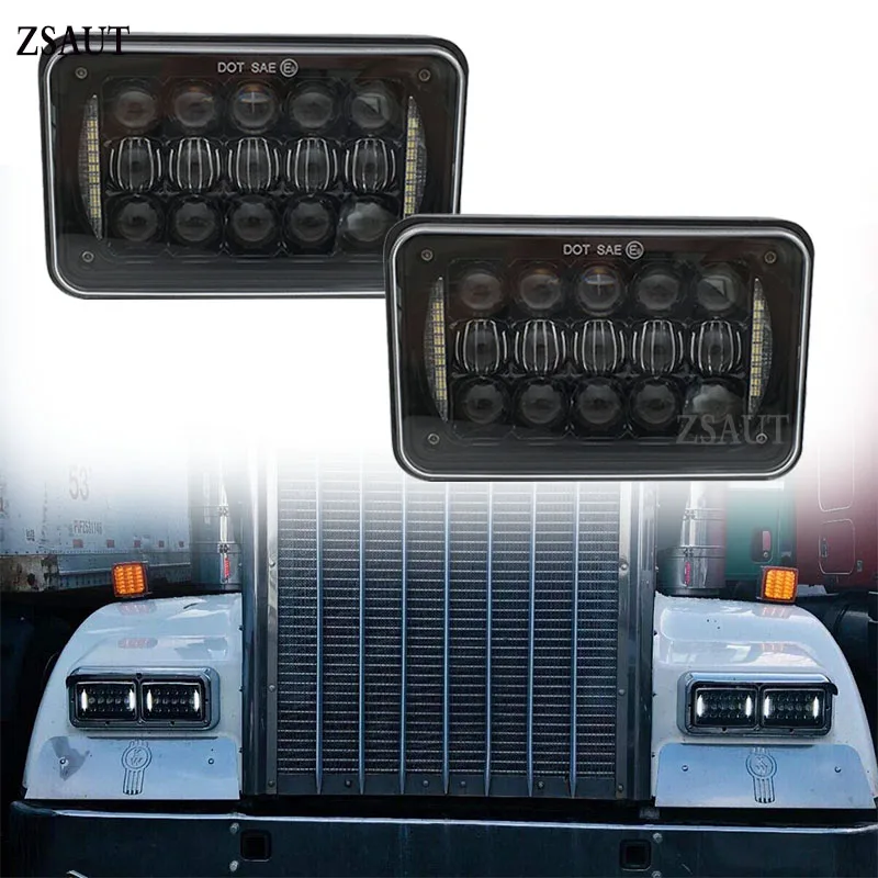 Прямоугольная 4x6 дюймов 5D светодиодный лампа фары заменить HID Xenon H4651 H4652 H4656 H4666 H6545