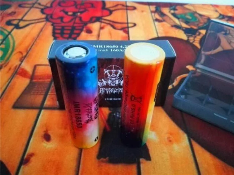 Топ США Apocalypse 18650 батарея IMR 4 2 V 4000mah 100A Радужный цвет перезаряжаемый li lon Vape блок