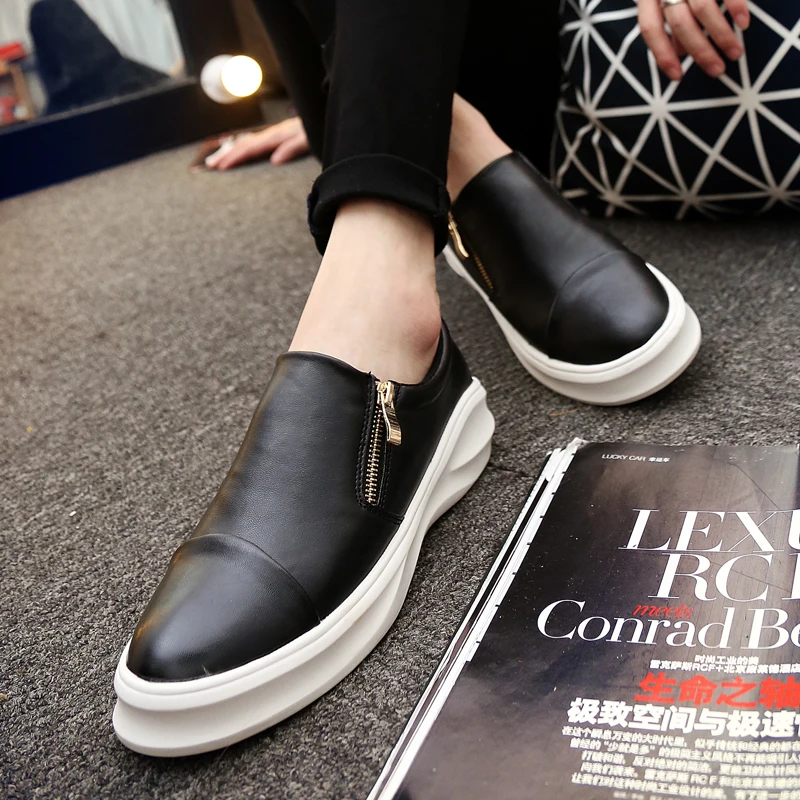 Thestron Casual Shoes Men Brand Slip-On Black White Moccasins Loafers Leather Male Footwear 2018 Big Size 45 Quality | Обувь