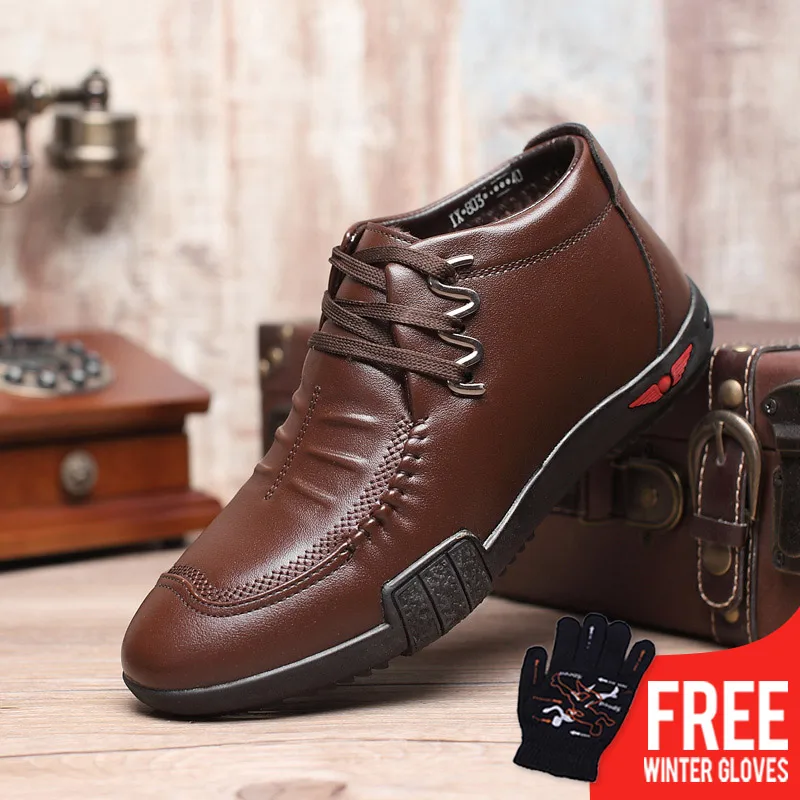 OSCO/2019 мужские ботинки теплая плюшевая мужская зимняя обувь модные зимние на