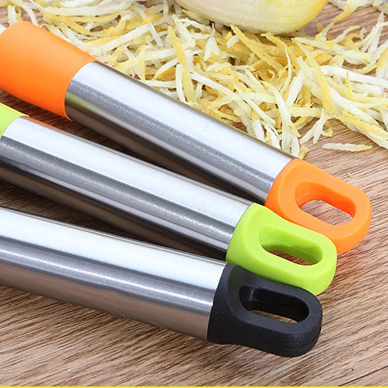 2019 Creative 1Pcs Premium Stainless Steel Fruit Peelers Lemon Orange Zester Grater Grips Lime Zest Peeling Knife Tools | Дом и сад