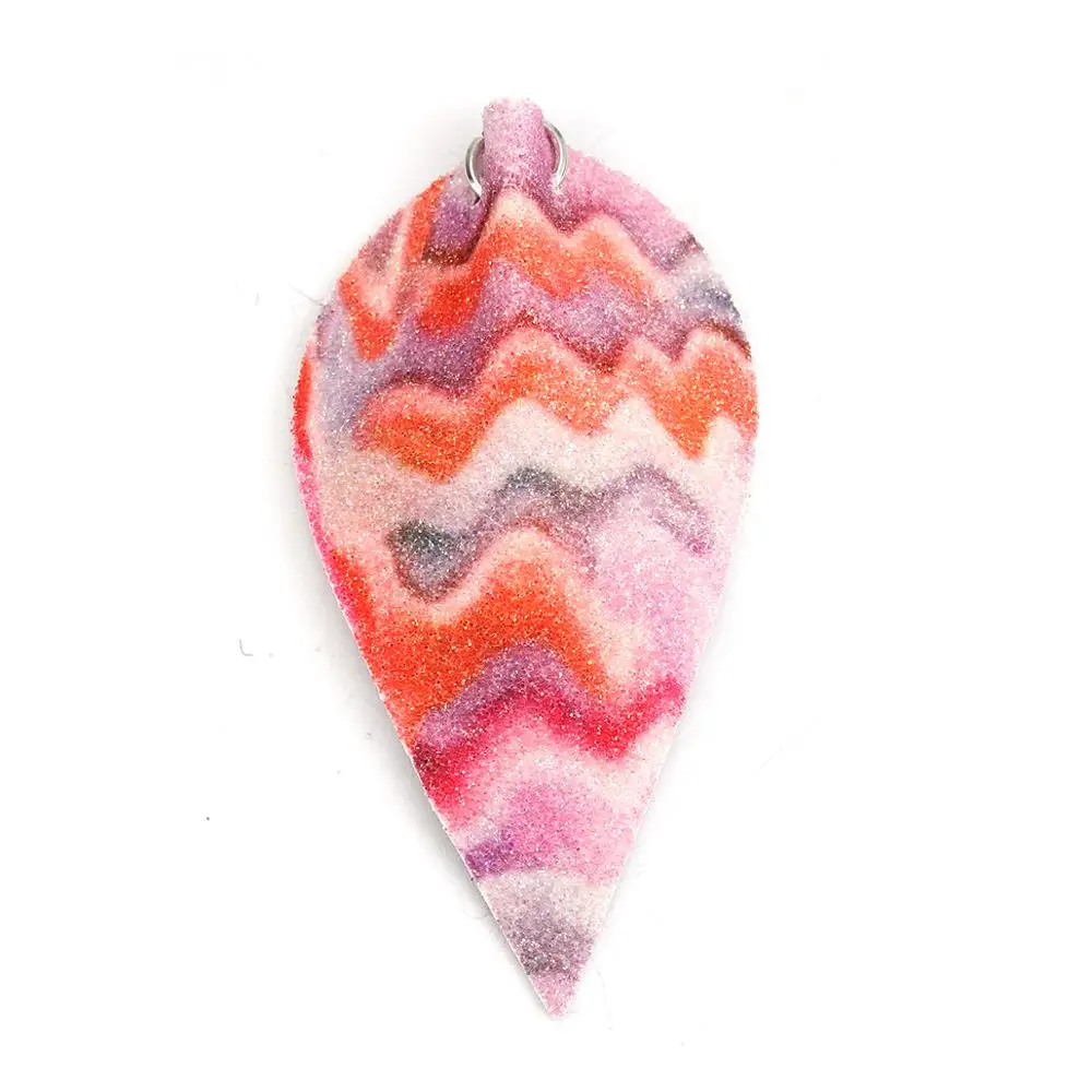Модные подвески DoreenBeads из искусственной кожи разноцветные рябчатые украшения в