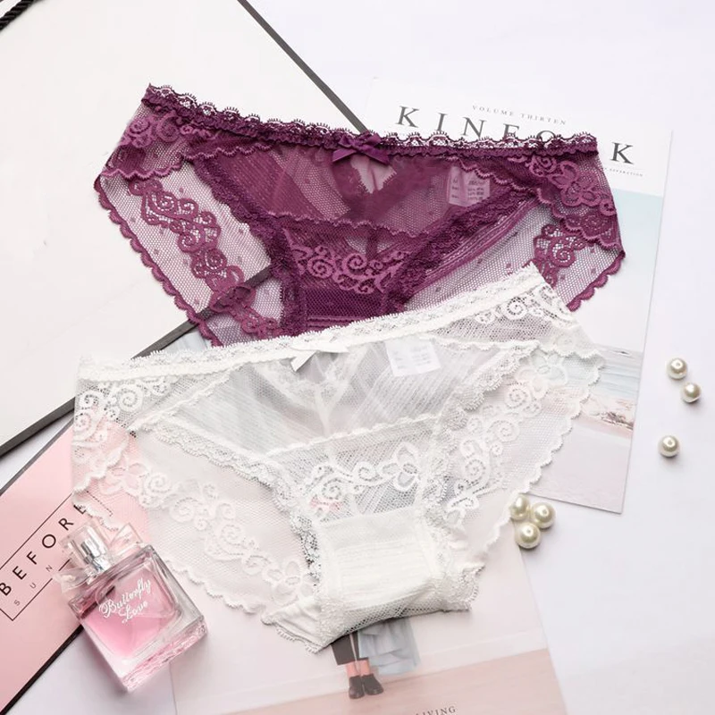 SP & CITY Модные прозрачные трусики сексуальные женские кружевные с бантом милое