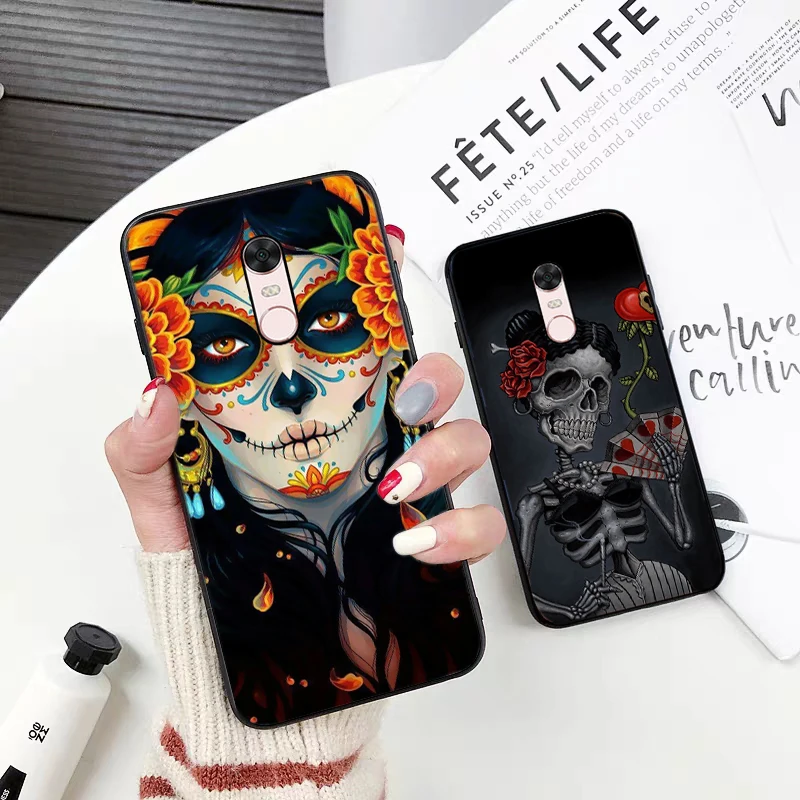 Силиконовый чехол Lavaza с мексиканским черепом для Xiaomi Redmi 4A 4X 5 5A 6 6A 7 7A 8 8A K20 Pro Plus S2