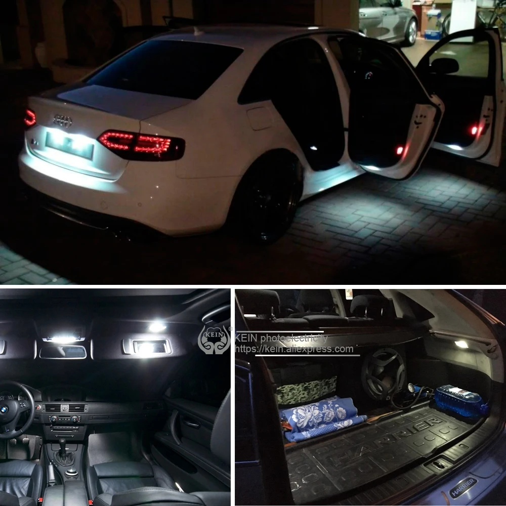 KEIN 4 шт. C5W гирлянда Светодиодная лампа 36 мм 39 41 31 C10W C3W 3030 12V автомобильный номерной