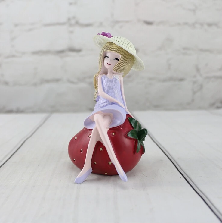 Креативная Мода фрукты лимон клубника арбуз яблоко девушка украшение торта