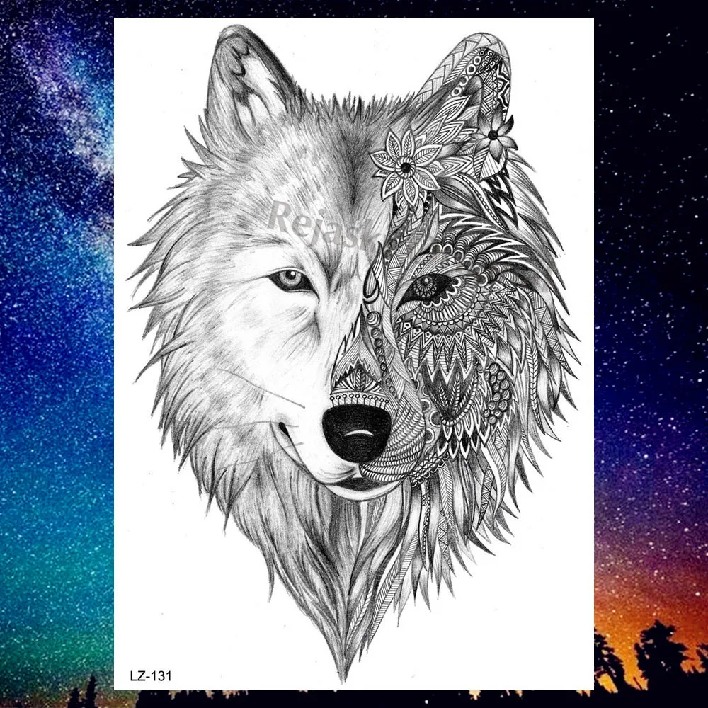 REJASKI цепочки тигровый лес стрела геометрические Временные татуировки наклейка