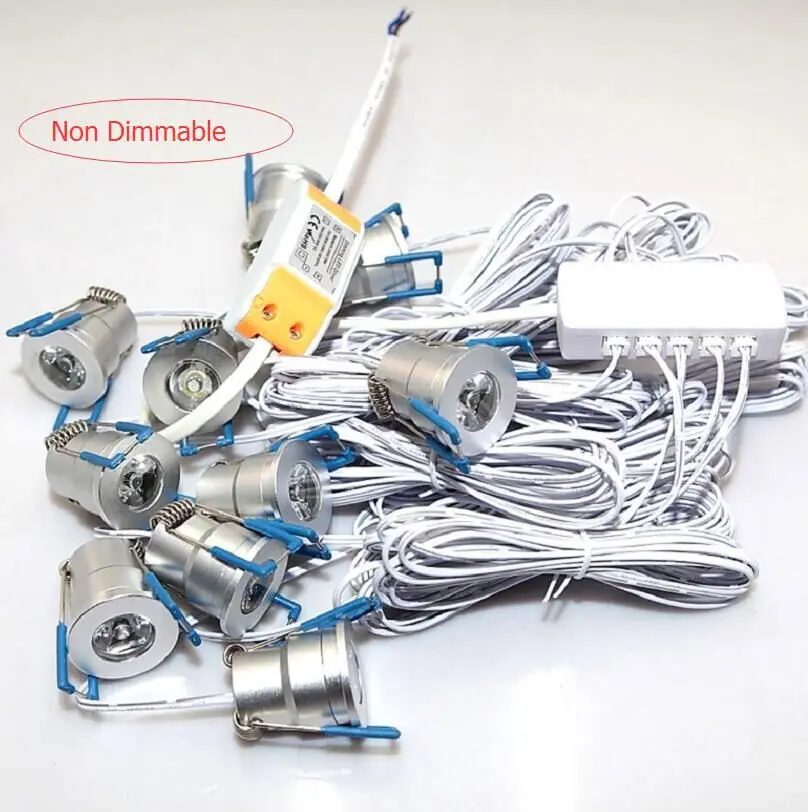 AC85 265V 3 Вт мини светодиодные светильники вниз лампы + светодиодный затемняющий
