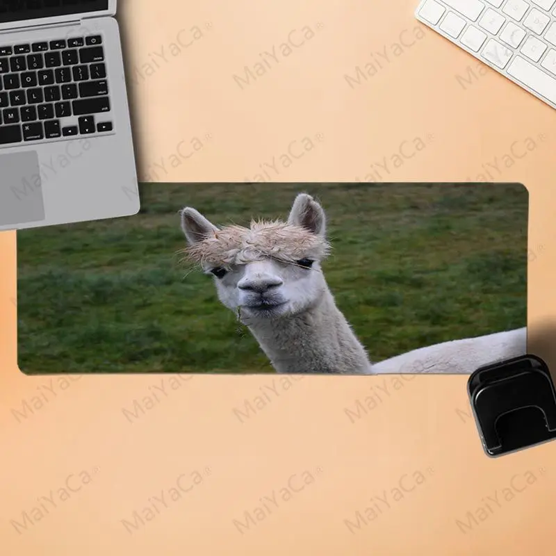 

MaiYaCa Llama Alpaca Rubber PC Computer Gamer Mousepad Desk Mat Locking Edge for LOL Dota Comfort Mouse Mat Gaming Mousepad