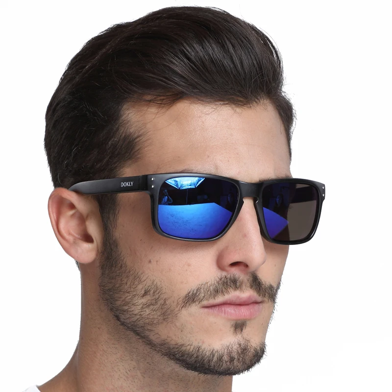 Очки Dokly Мужские Солнцезащитные квадратные модные брендовые солнечные очки для