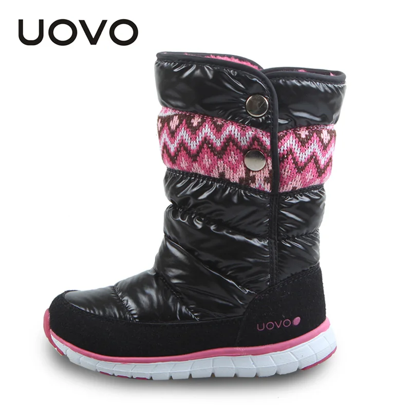 Зимняя детская обувь UOVO теплые и удобные зимние сапоги для девочек модные