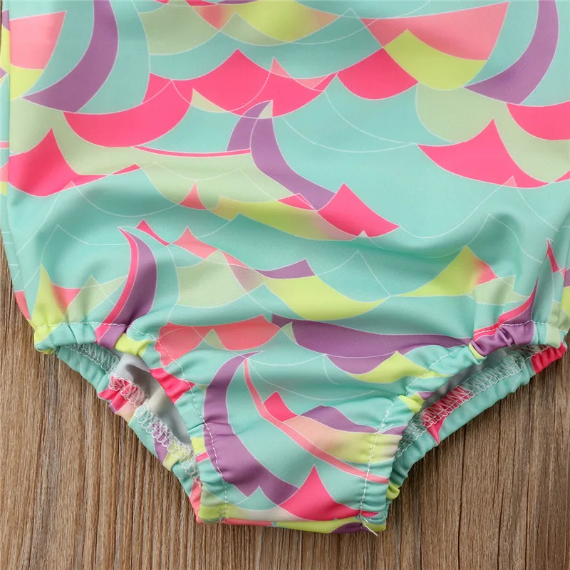 Новый брендовый купальник с оборками и бантом для маленьких девочек купальный