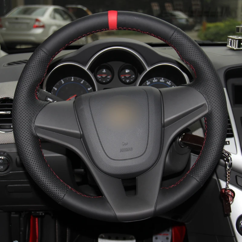 Чехол на руль автомобиля HuiER дышащий красный маркер для Chevrolet Cruze 2009 2014 Aveo 2011 Holden