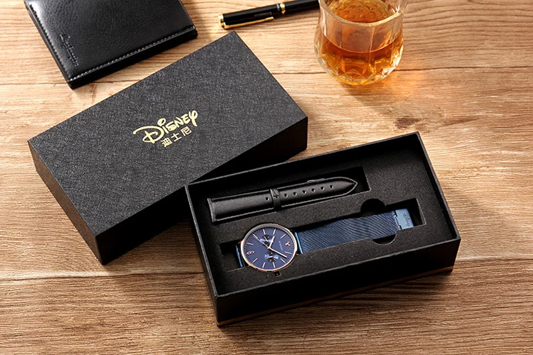 Disney acero inoxidable reloj часы мужские из нержавеющей стали ремешок деловые мужские часы кварцевые наручные часы мужские relogio masculino