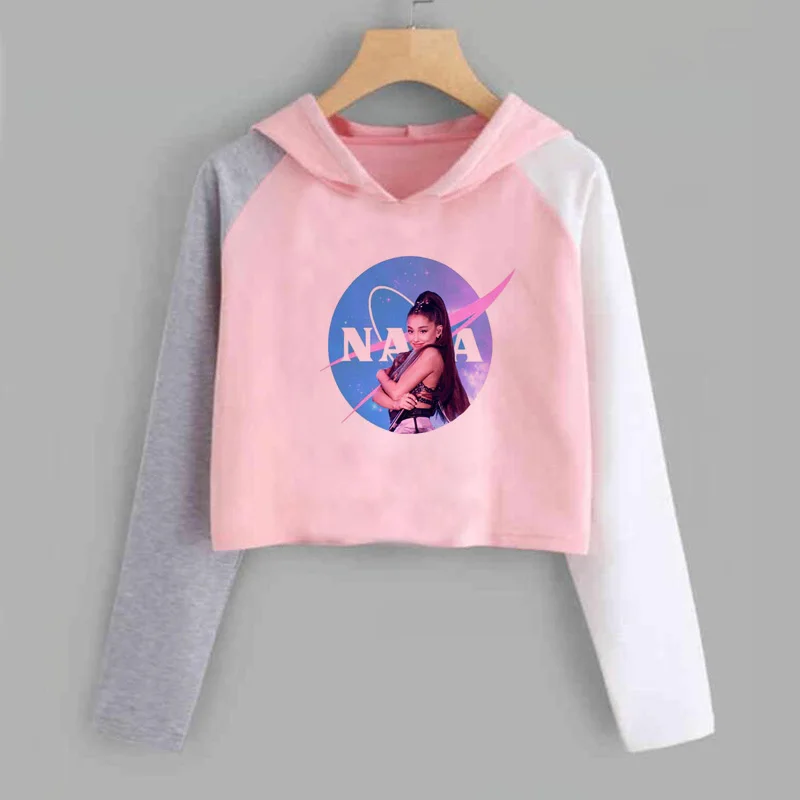 IMMA NEED SPACE Короткая Толстовка Ariana Grande Thank U Next Sweetener Imagine худи укороченный длинный рукав женская повседневная одежда