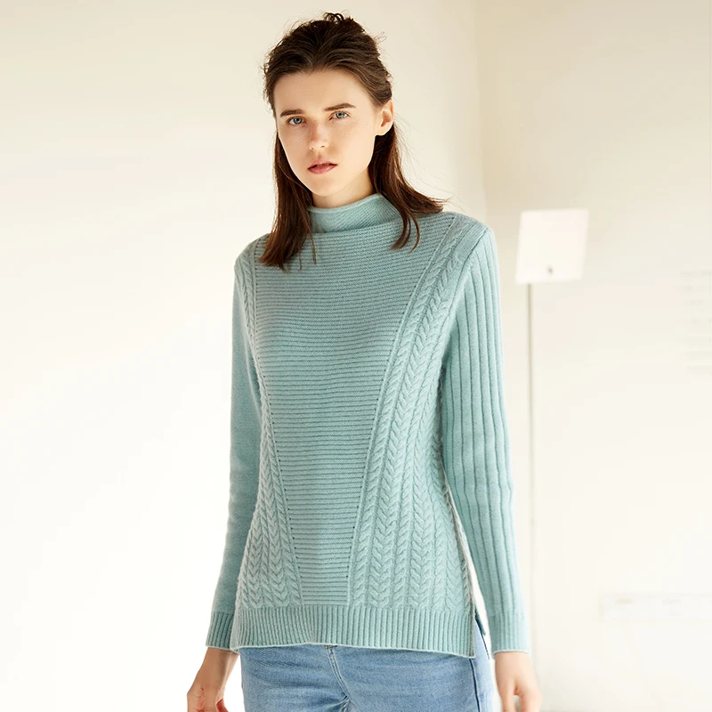 

2018 New Stly Autumn Winter Women's Sleeve Long Cashmere Sweater