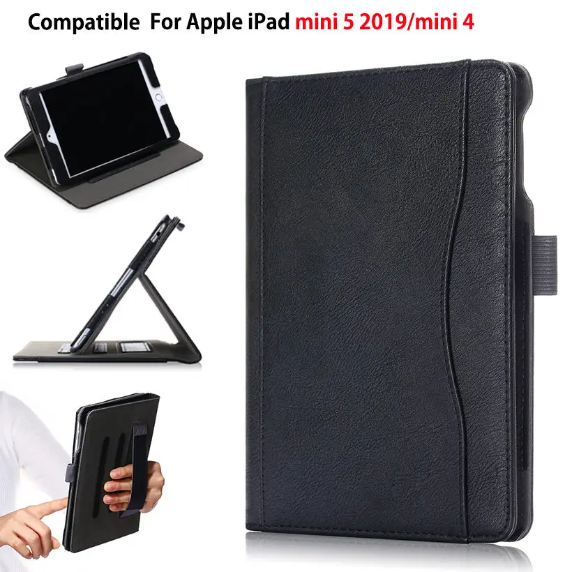

Чехол для iPad mini 4 mini5 mini 5 2019 7,9 ", умный чехол, чехол для планшета, ручной держатель из искусственной кожи, защитная подставка, чехол + подарок
