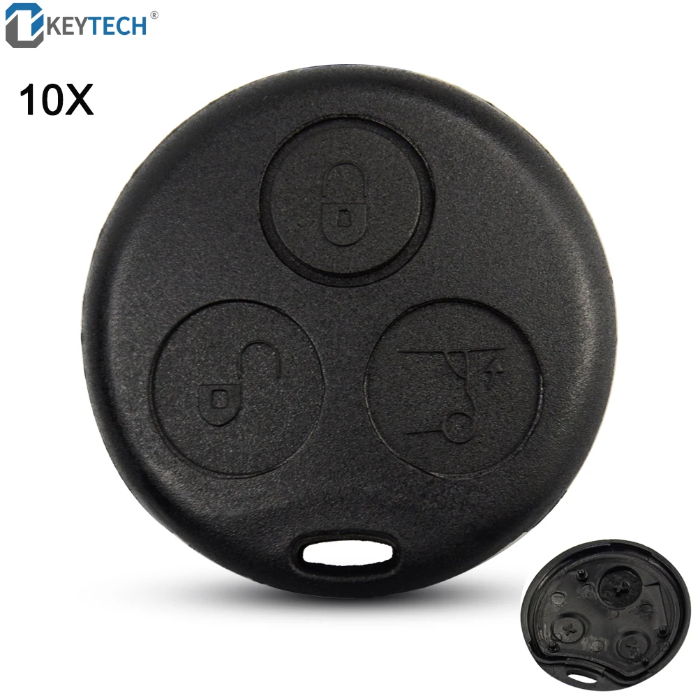 OkeyTech 10 шт./лот 3 кнопки DIY авто ключ оболочка для Benz SMART Fortwo Mercedes Замена чехол