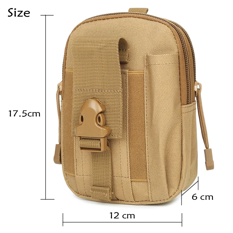 Male Multi-Function Canvas Waist Bag Durable Military Tactical Pocket Outdoor Sports Pack Mobile Phone Bags Men's Belt Pockets | Багаж и