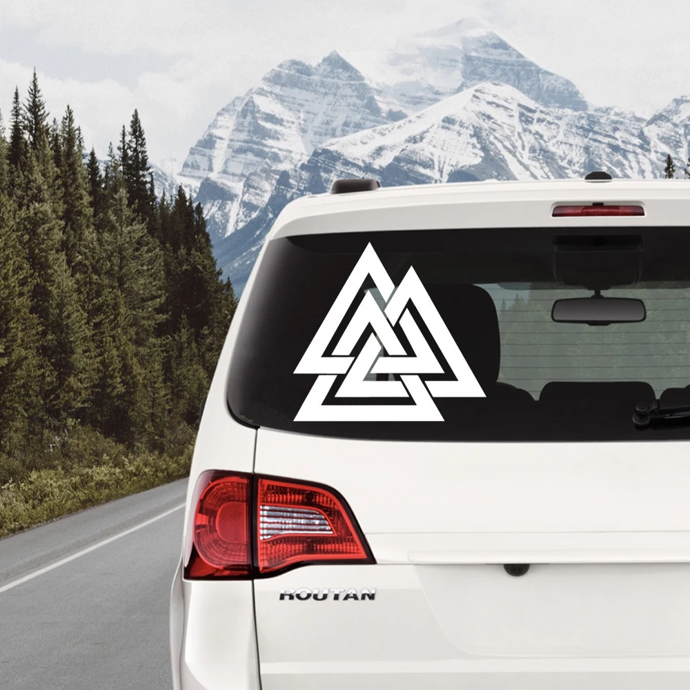 14х13 см уникальные автомобильные наклейки Valknut виниловая переводная наклейка для