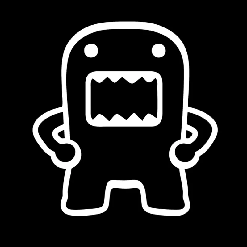 Domo Kun японские забавные виниловые наклейки для автомобиля черные|Наклейки на