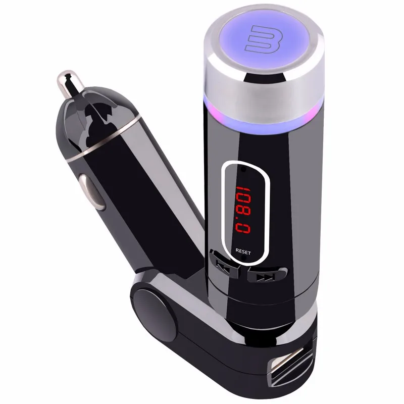 Автомобильный MP3 аудио плеер Bluetooth FM Беспроводной передатчик громкой связи ЖК-дисплей Дисплей USB Зарядное устройство для Apple iPhone 7 Plus 6 6 S 5 5S для samsung