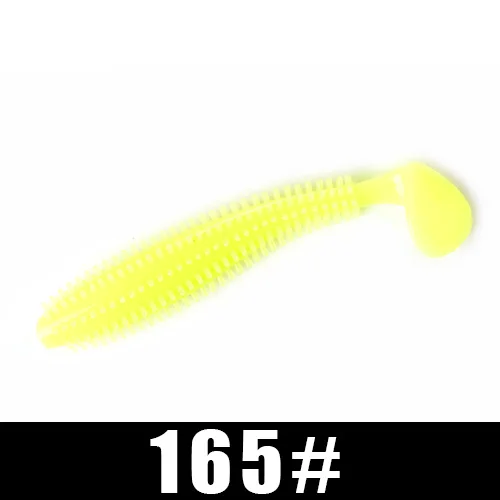 165 FISH KING, мягкие приманки для рыбалки, 90 мм/4 г, 120 мм/9 г, Т-образный хвост, один хвост, Shad, карп, силиконовые мягкие приманки для рыбалки, снасти - Color: 165