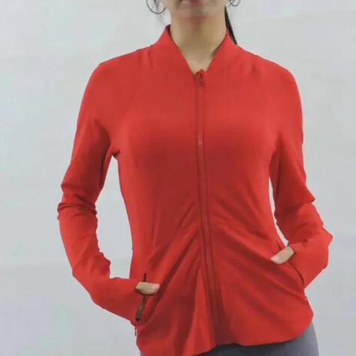 red MONBEEPH XS-XL куртка женская однотонная полосатая на молнии Повседневная С Капюшоном новая куртка одежда с карманами пальто для женщин - Цвет: red