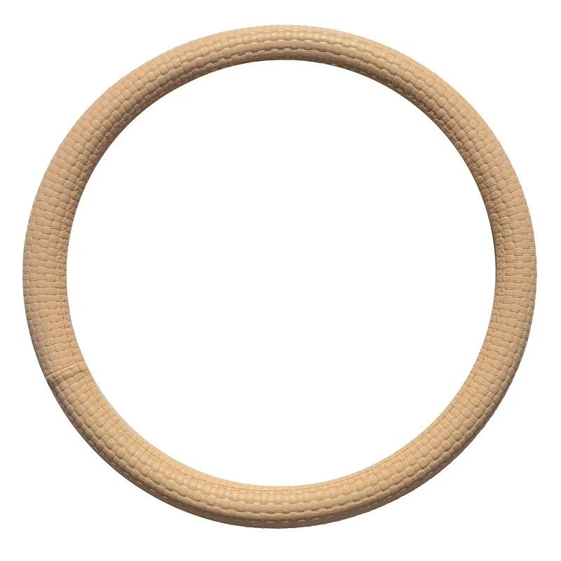 

DERMAY Cream-coloured Car Steering Wheel Cover Faux Leather Braid On Steering Wheel 37-38cm Non-slip Fit 95% Cars Free Shipping