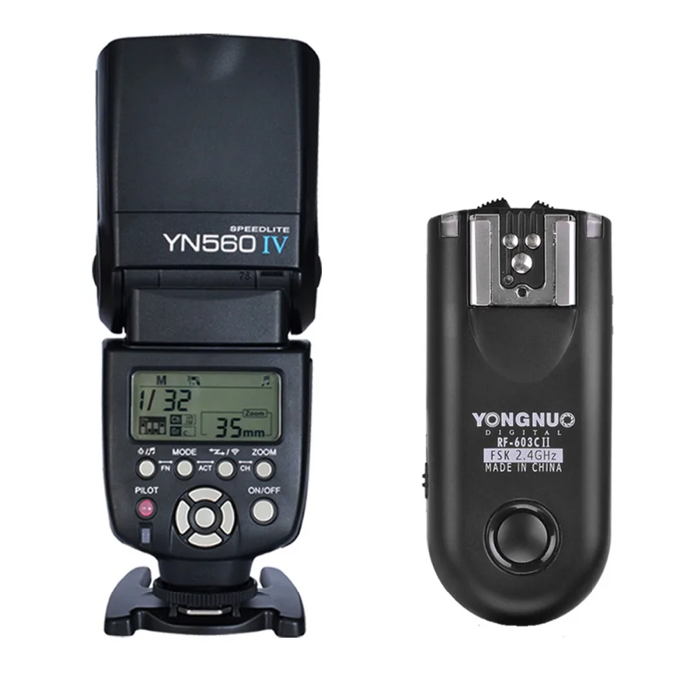 YONGNUO YN560 IV YN-560 Master Radio Flash Speedlite + RF-603 II Trigger для Canon | Электроника