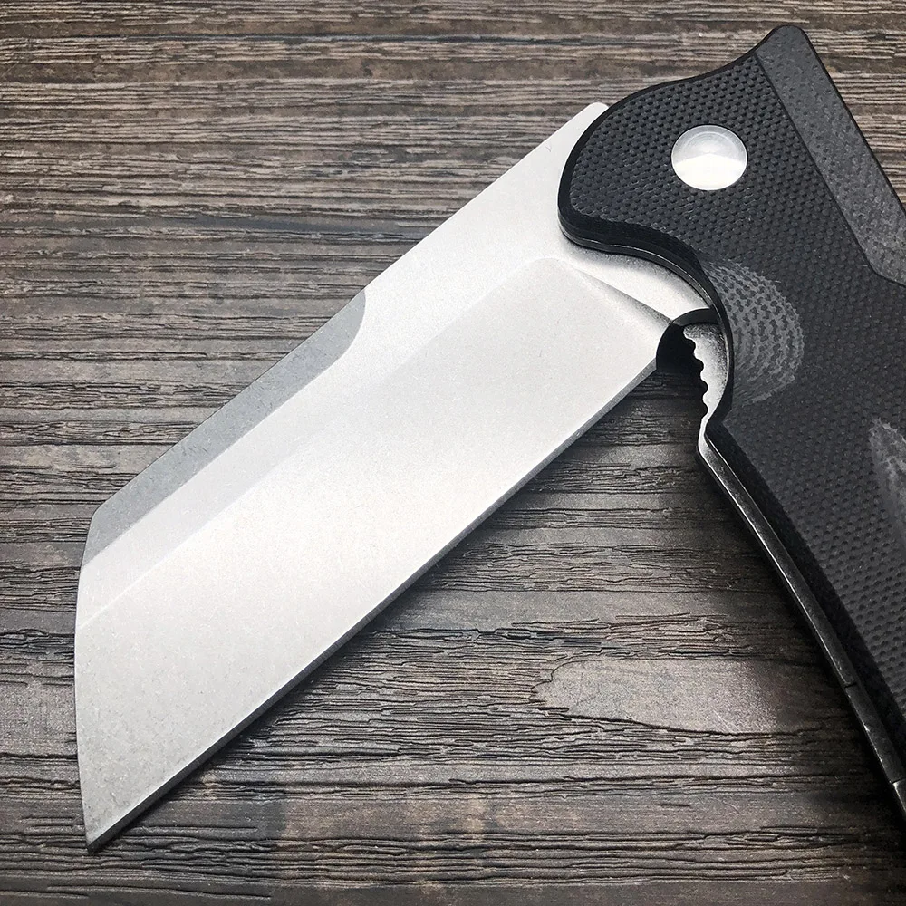 ZZSQ шарикоподшипник складной нож для кемпинга D2 стальное лезвие черный G10 Ручка