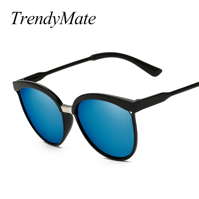 Женские солнцезащитные очки кошачий глаз с зеркальными линзами модель 1243T |