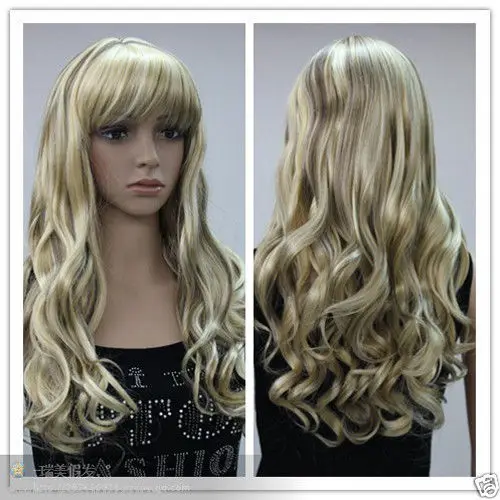 B51hot жаропрочных ну вечеринку hairANew парик косплей длинные светлые / коричневый