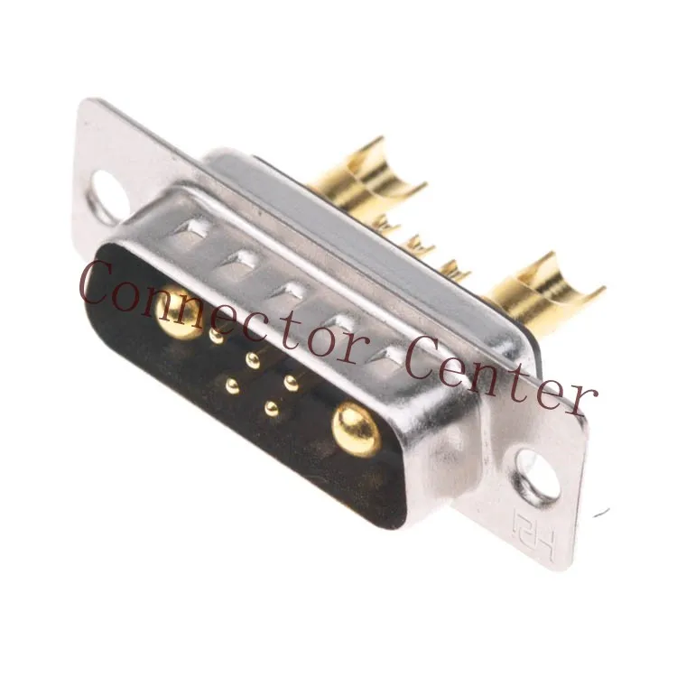 High Power 7W2 Male Solder Type D-sub Connector Machined Pin Full Gold Flash Wire | Обустройство дома