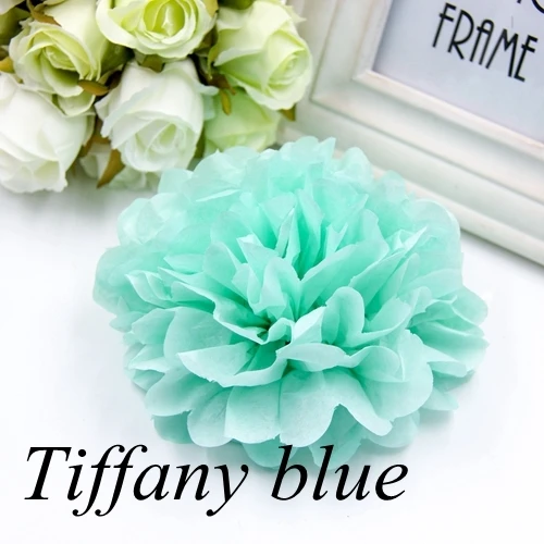 Tiffany 3/6/9 шт. " 8" 1"(15 см, 20 см, 25 см) Смешайте Цвет декоративные ткани Бумага Pom с цветочным узором на свадьбу, мяч для Свадебная вечеринка украшения дома - Цвет: Tiffany