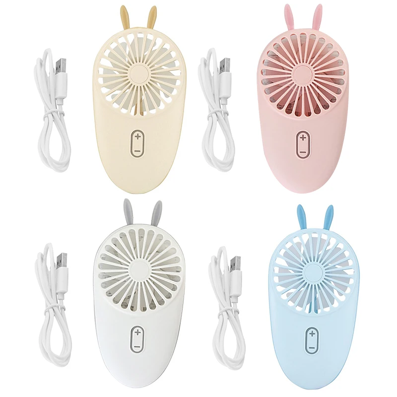 Портативный вентилятор с usb зарядкой мини милыми заячьими ушками для зарядки